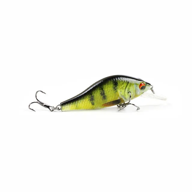 5 Color 3.5"/10.7g Bionic Crankbait 3D Eyes Fishing Lure Unique Body textures Fish Bait 6# Strong Treble Hooks pesca HML11B