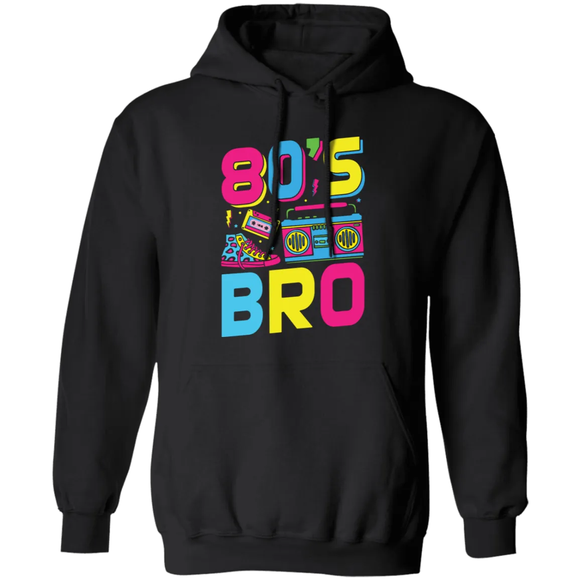 80's Bro, 80s Style, Disco Style, Cassette, Sneakers Pullover Hoodie