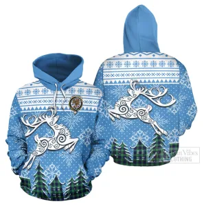 Abercrombie Clan Christmas Hoodie Celtic Reindeer Style