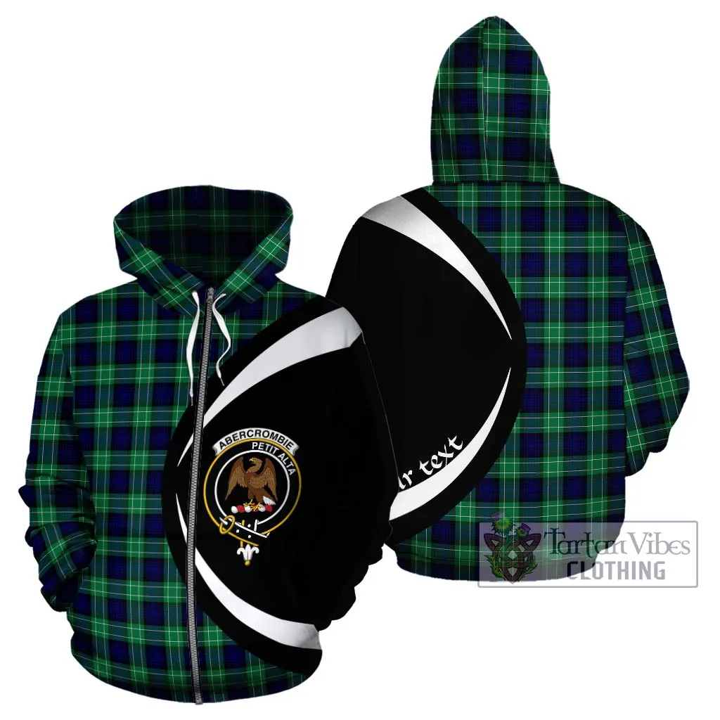 Abercrombie Tartan Hoodie with Family Crest Circle Style