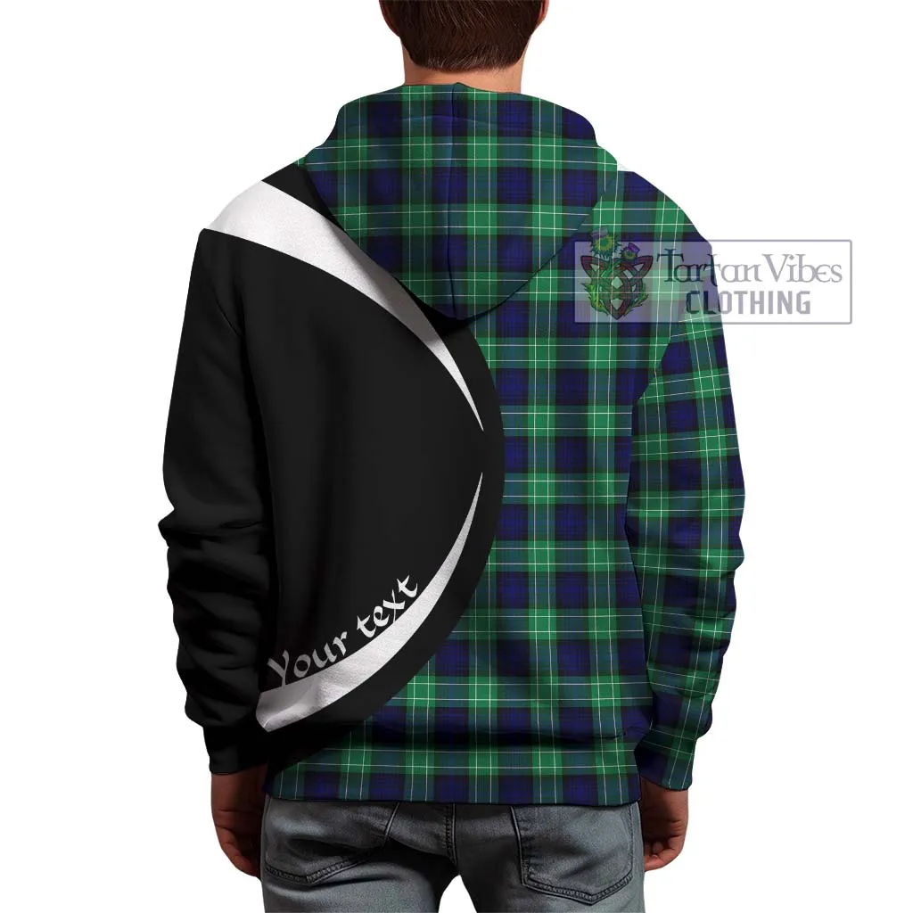 Abercrombie Tartan Hoodie with Family Crest Circle Style