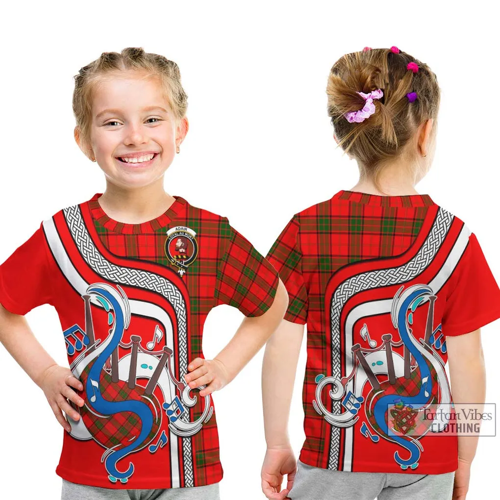 Adair Tartan Kid T-Shirt with Epic Bagpipe Style