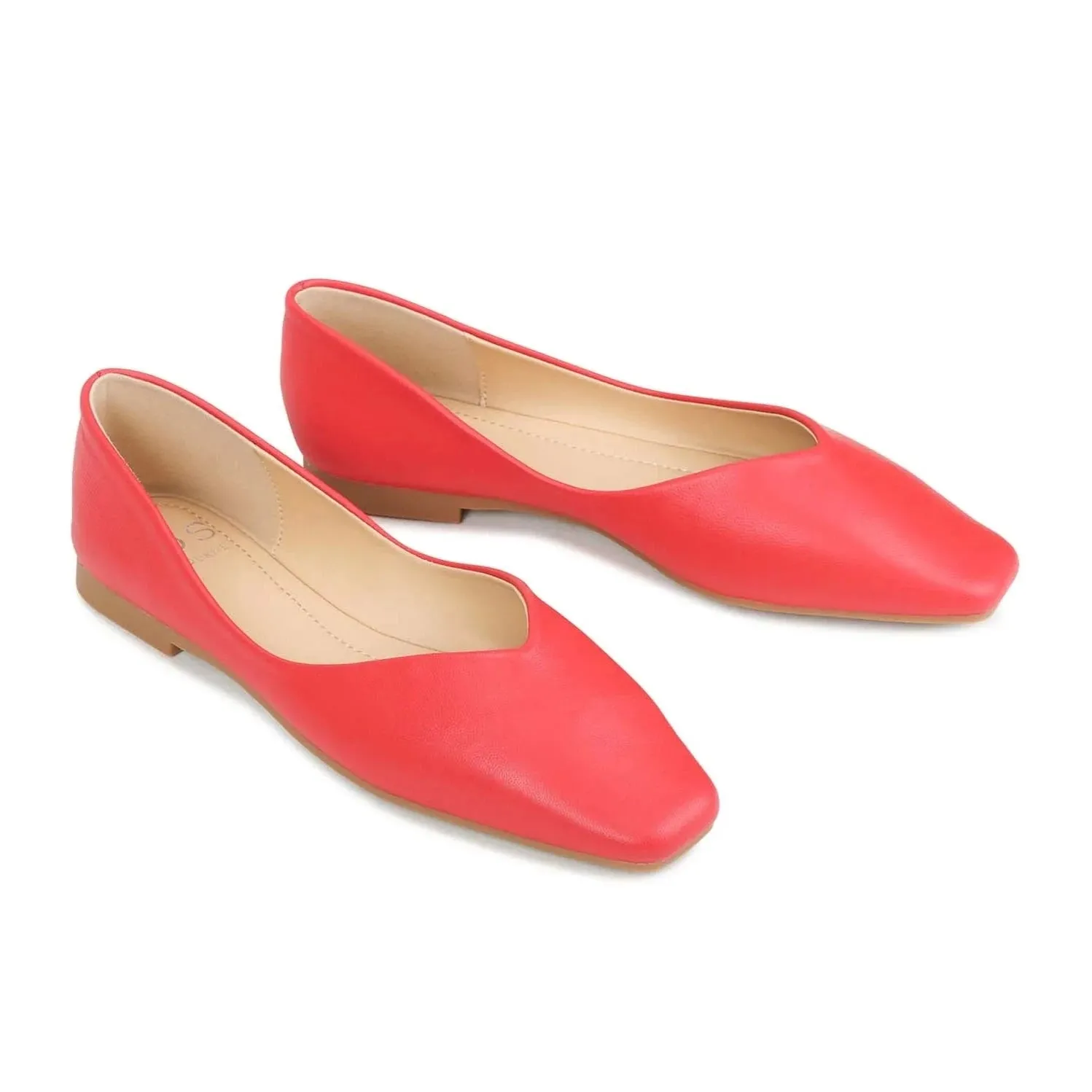 Adriana Ballet Flat in Red