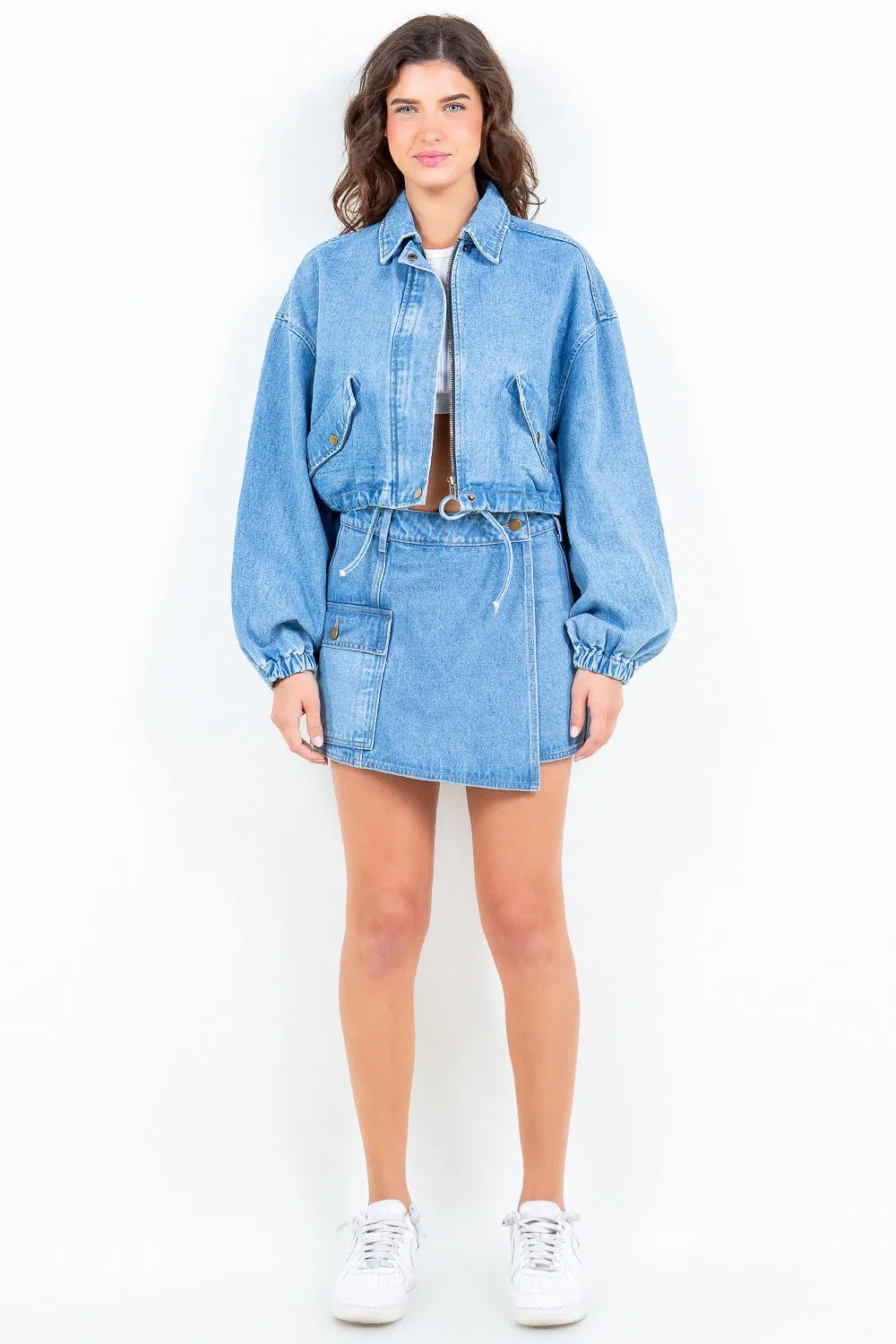 American Bazi Cargo Pocket Denim Skort