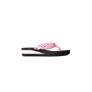 Animal Print Flip Flops - Pink Snake