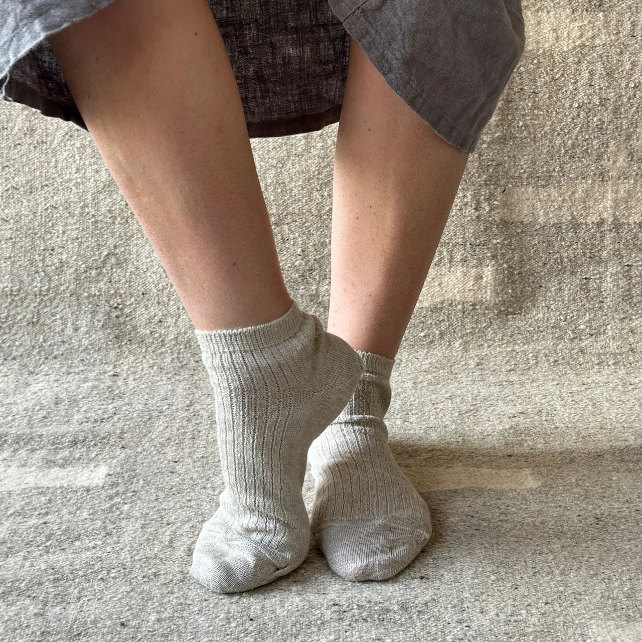 Ankle Sports Socks - Organic Merino/Linen (Adults 36-43)