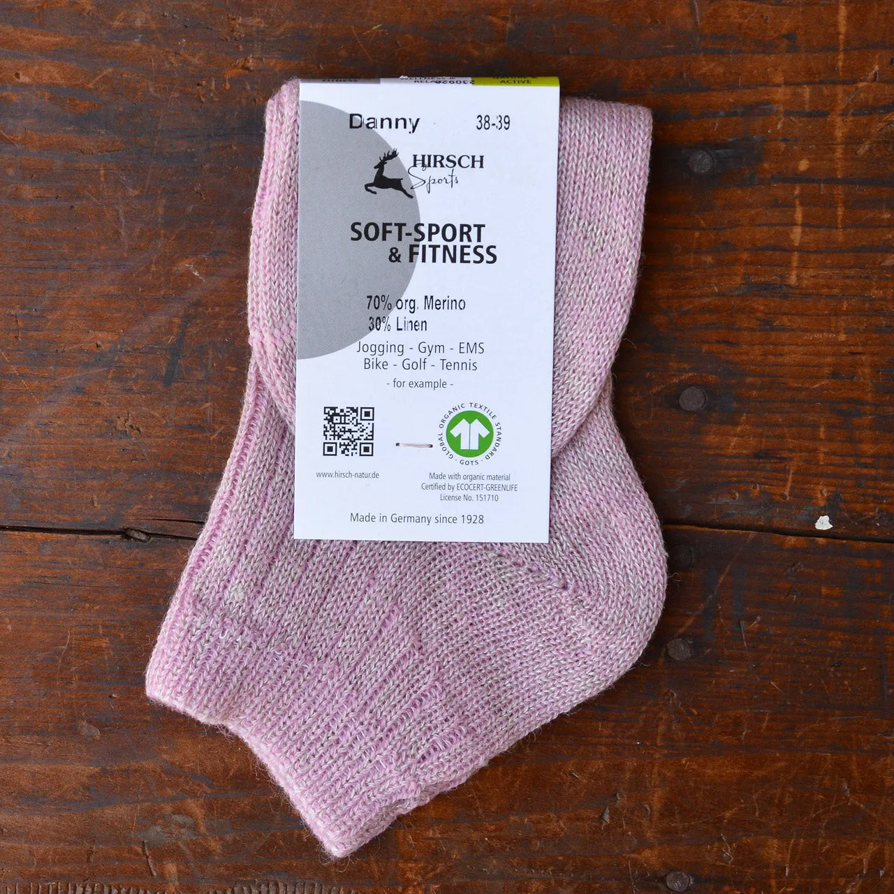 Ankle Sports Socks - Organic Merino/Linen (Adults 36-43)