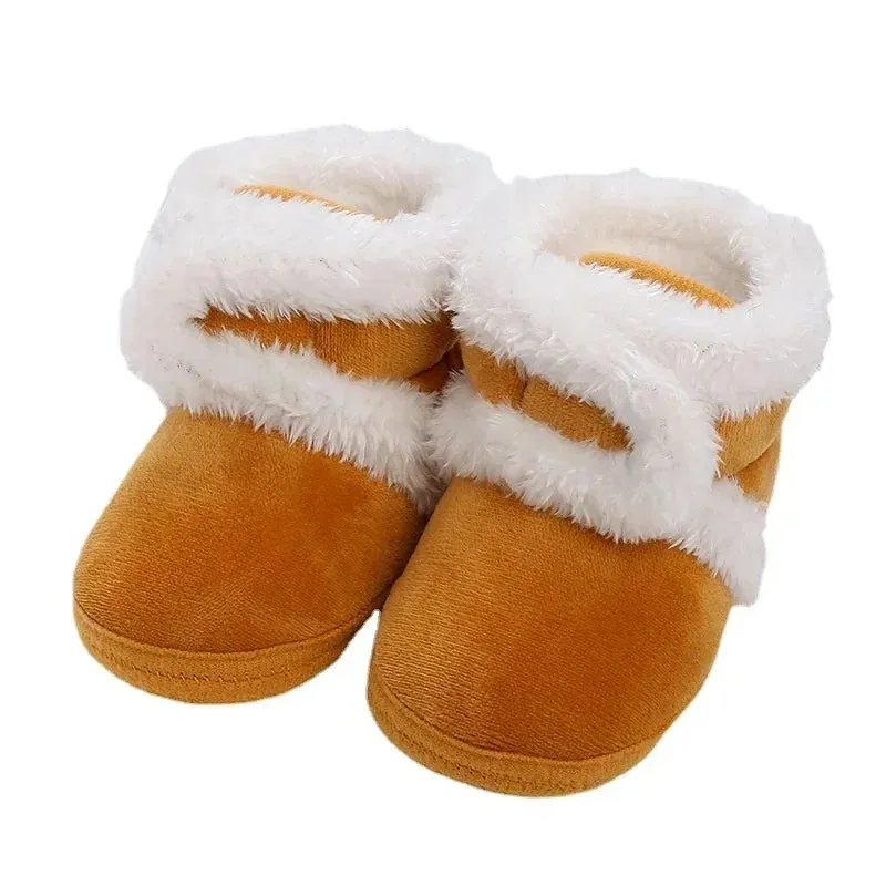 Baby Girls Soft Booties with Pompom