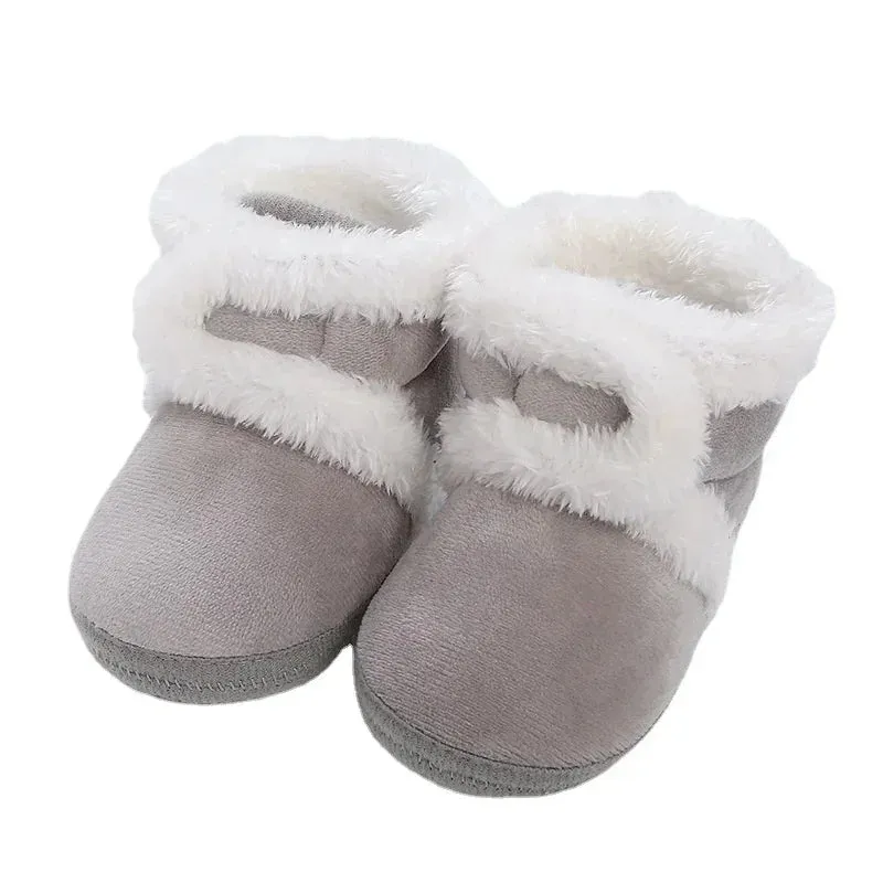 Baby Girls Soft Booties with Pompom