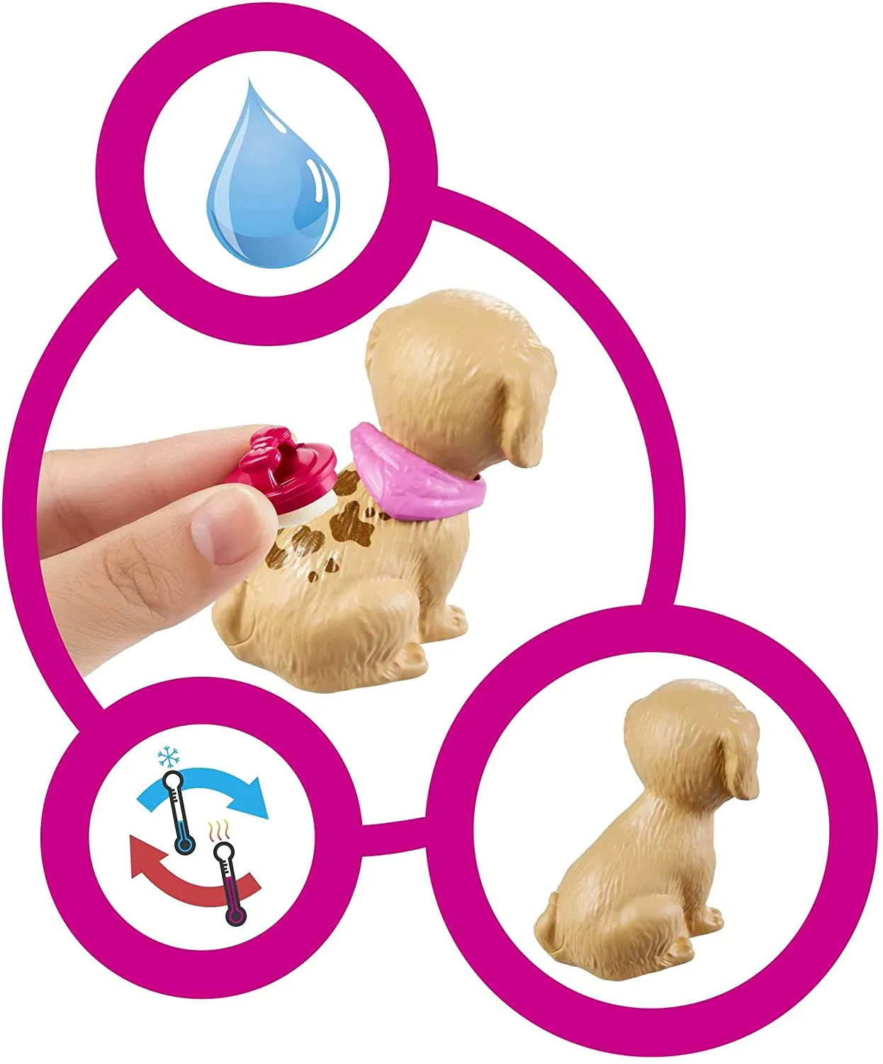 Barbie Doll (11.5-in Blonde) and Pet Boutique Playset with 4 Pets, Color-Change Grooming Feature and Accessories