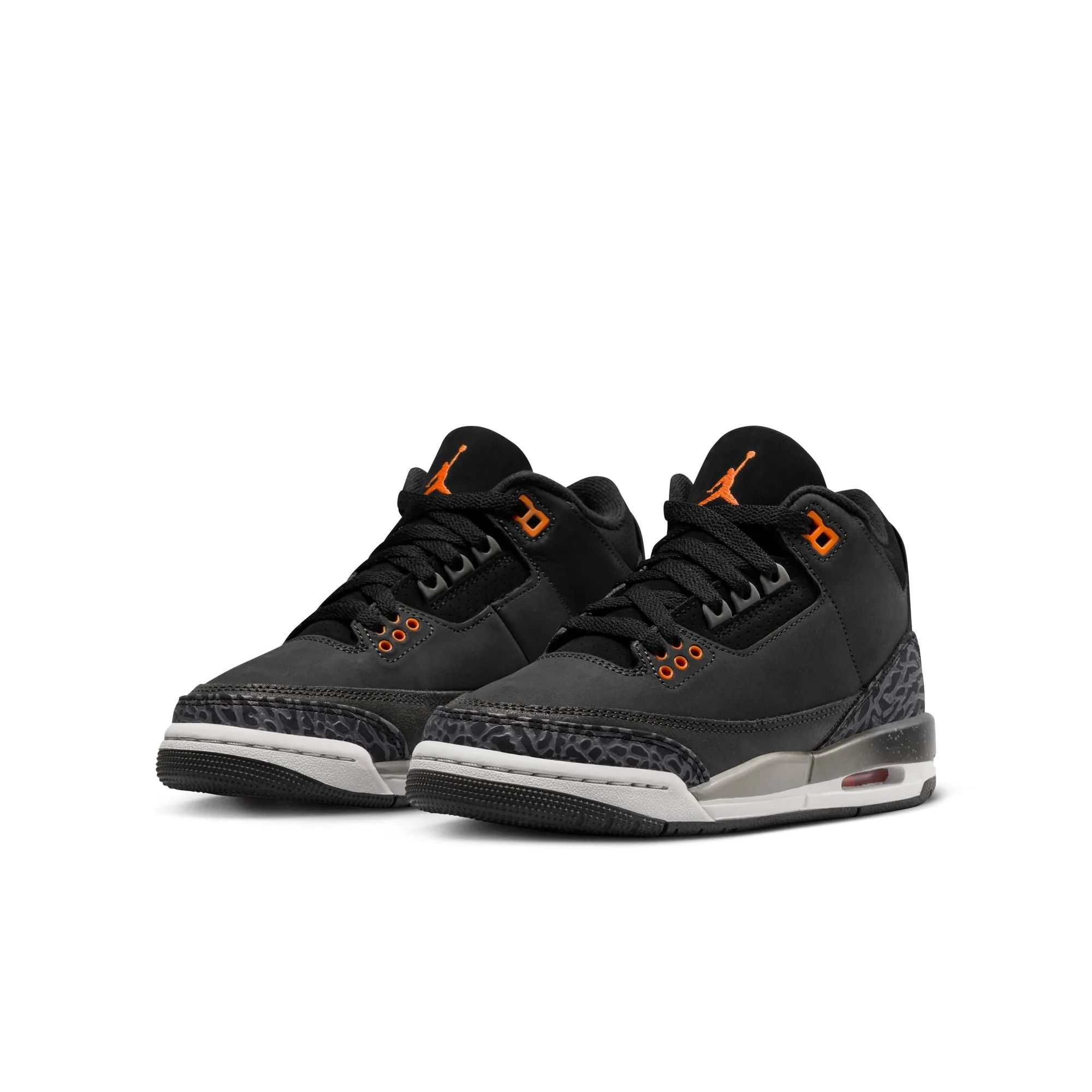 Big Kid's Air Jordan 3 Retro-NIGHT STADIUM/TOTAL ORANGE-BLACK