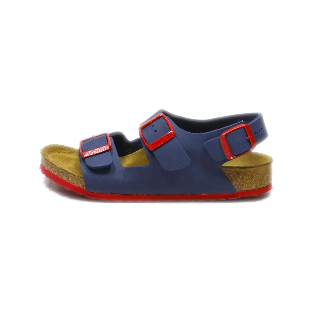 Birkenstock Milano Kids Birko-Flor Desert Flat Sandals Leather Blue Colour For Kids