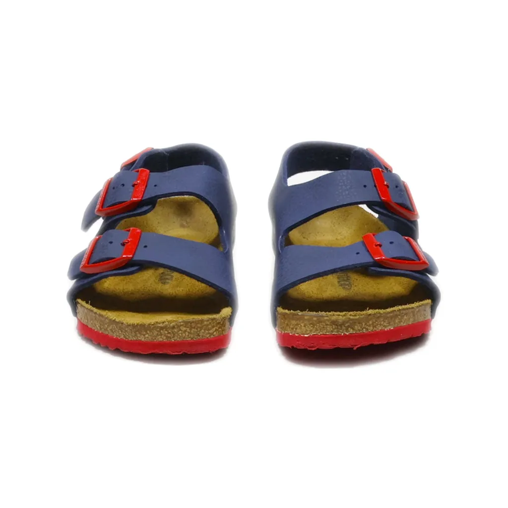 Birkenstock Milano Kids Birko-Flor Desert Flat Sandals Leather Blue Colour For Kids