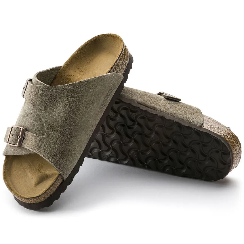 Birkenstock zurich suede leather sandal n50463 taupe