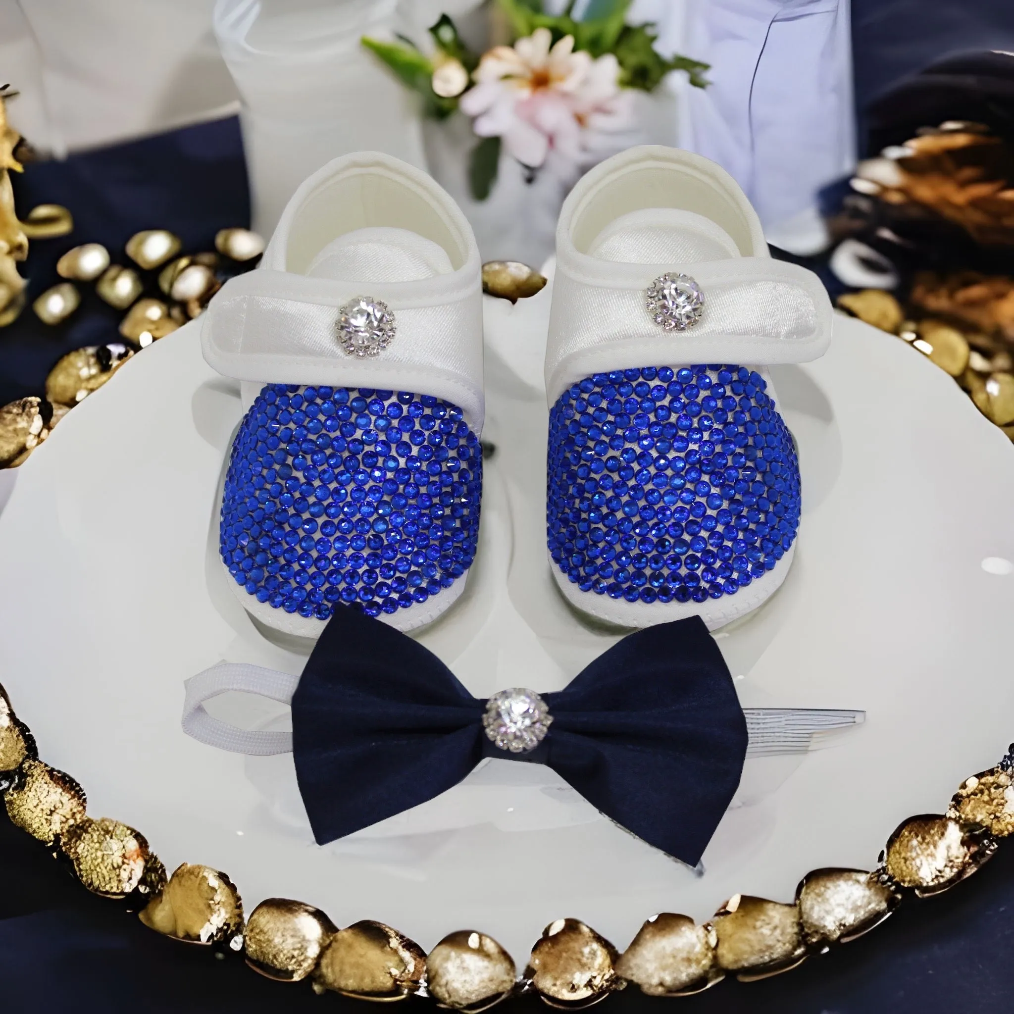 Bling Baby Boys Shoes and Bow Tie