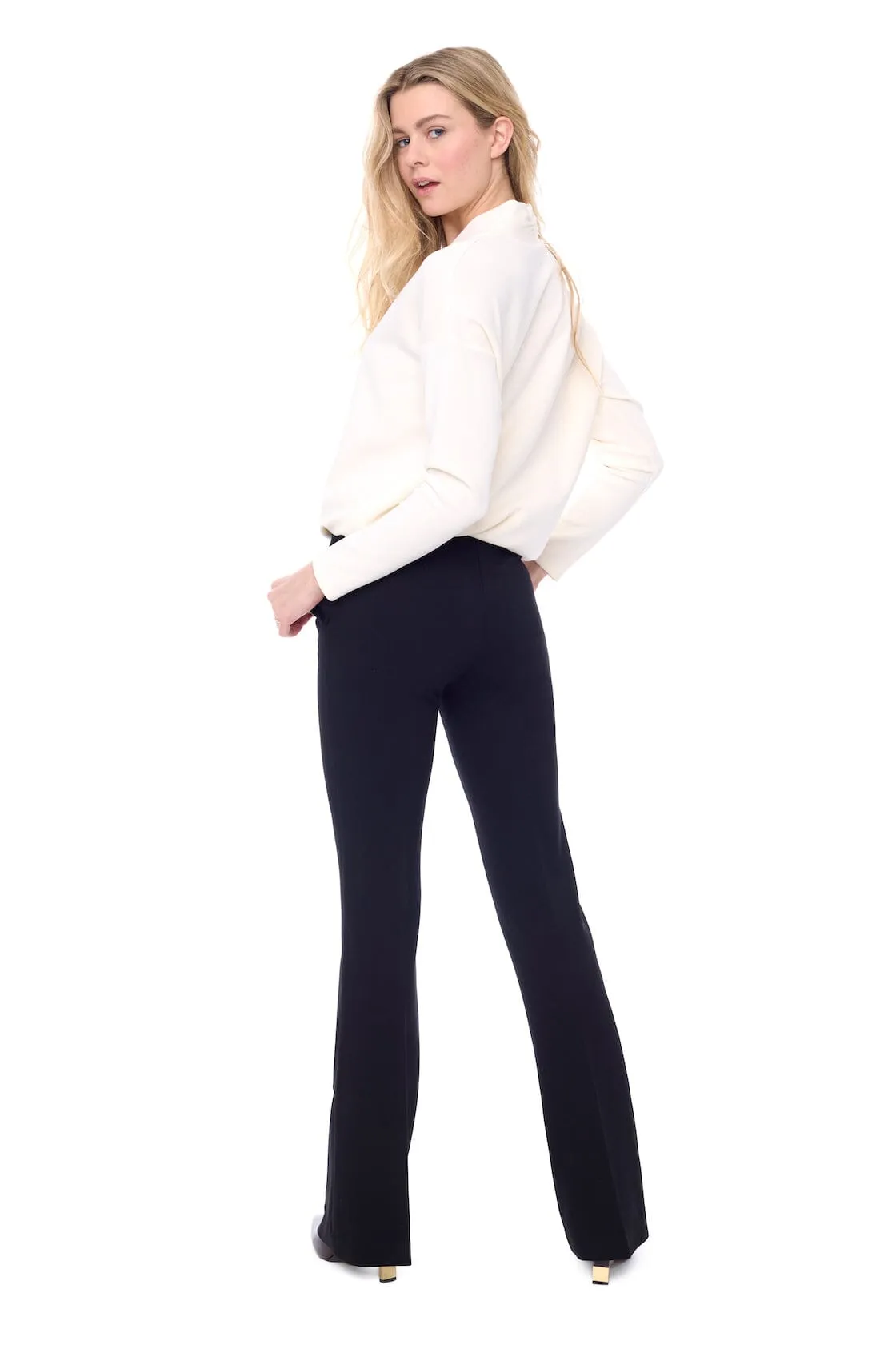 BOOT LEG BLACK PULL ON PONTE PANT