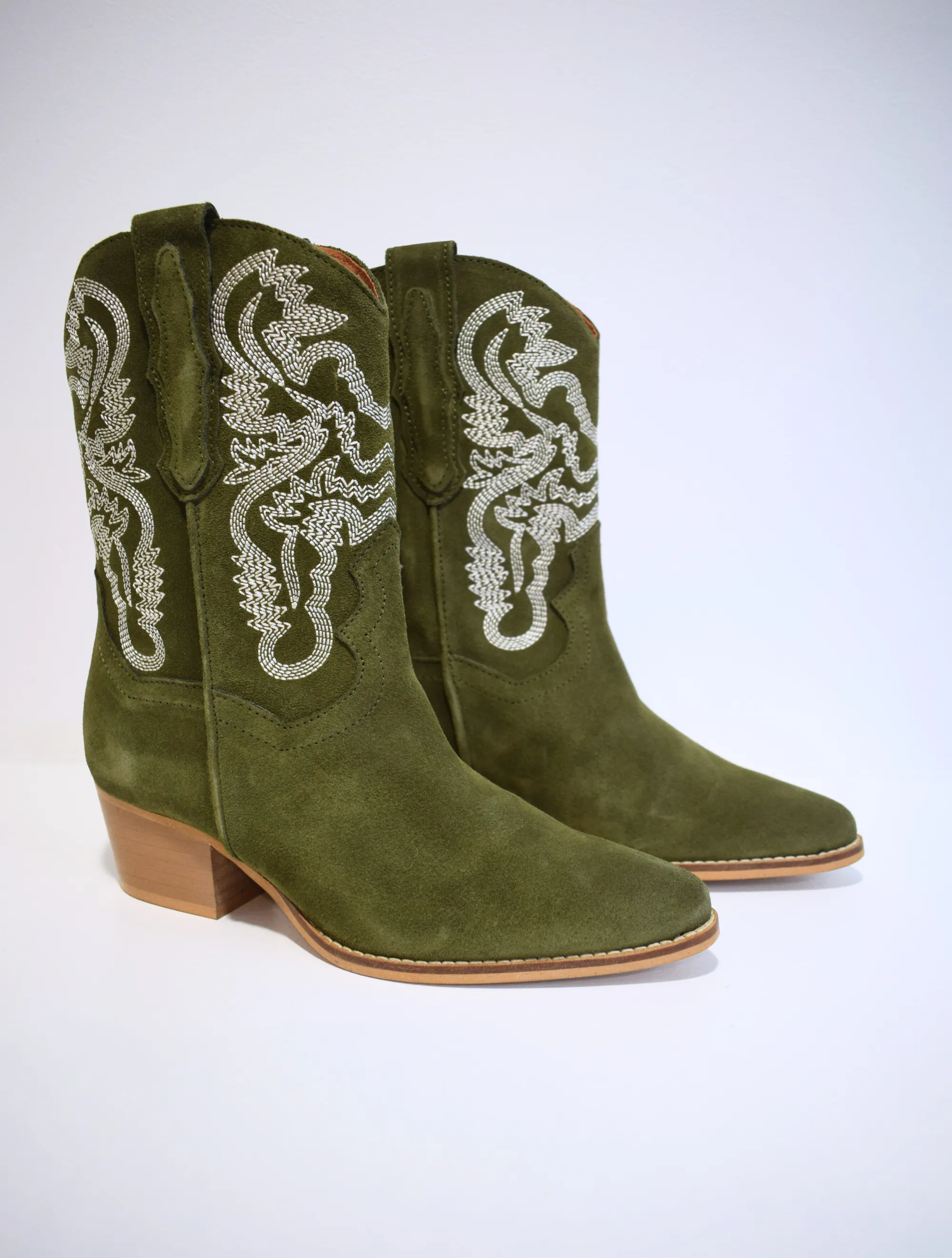 Brady Suede Western Boot Army