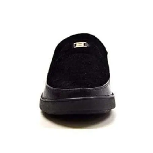 British Walkers Canterbury Men's Black Leather and Suede Slip On