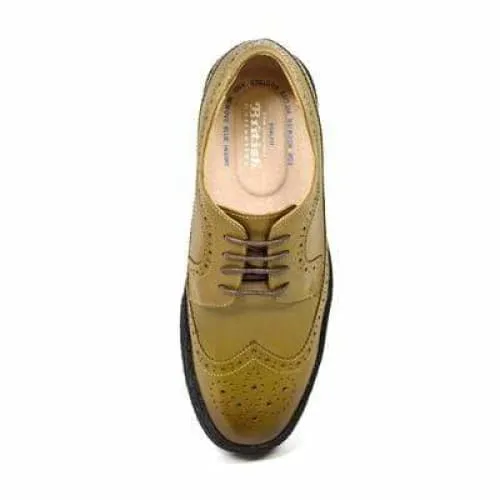 British Walkers Wingtip Low Cut Men's Olive Green Leather Oxfords