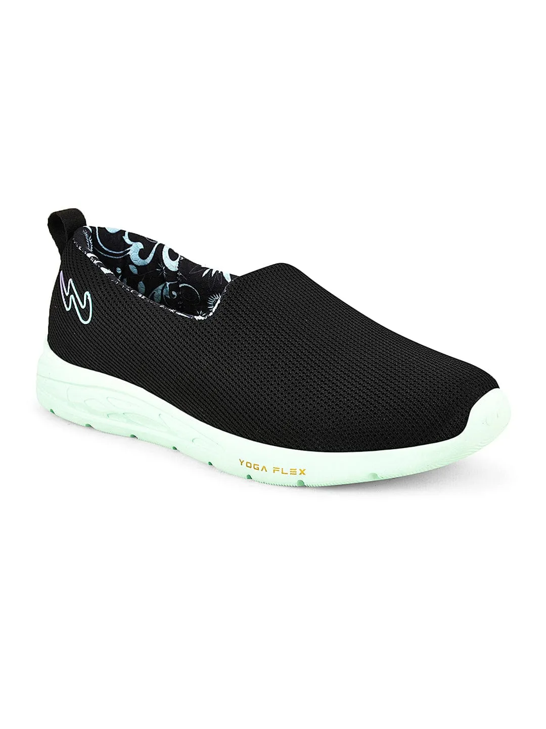 CAMP-FLYWALK Black Women's Slip-ons