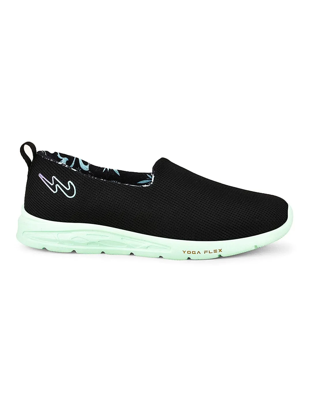 CAMP-FLYWALK Black Women's Slip-ons