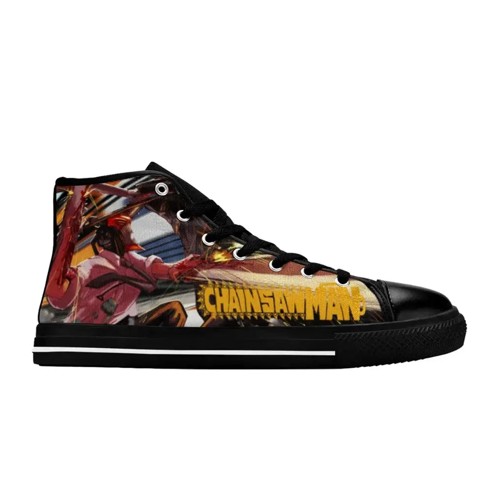 Chainsaw Man Denji VS Blade Devil Shoes High Top Sneakers for Kids and Adults