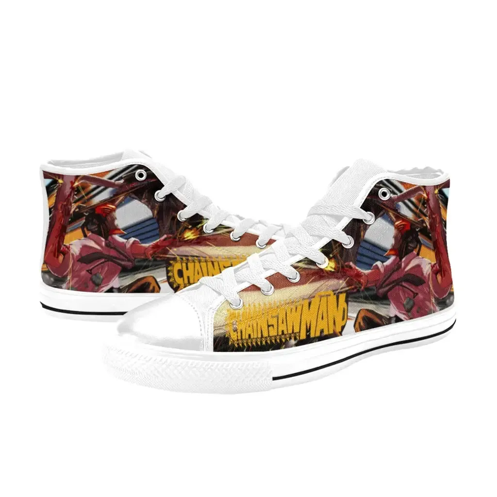 Chainsaw Man Denji VS Blade Devil Shoes High Top Sneakers for Kids and Adults