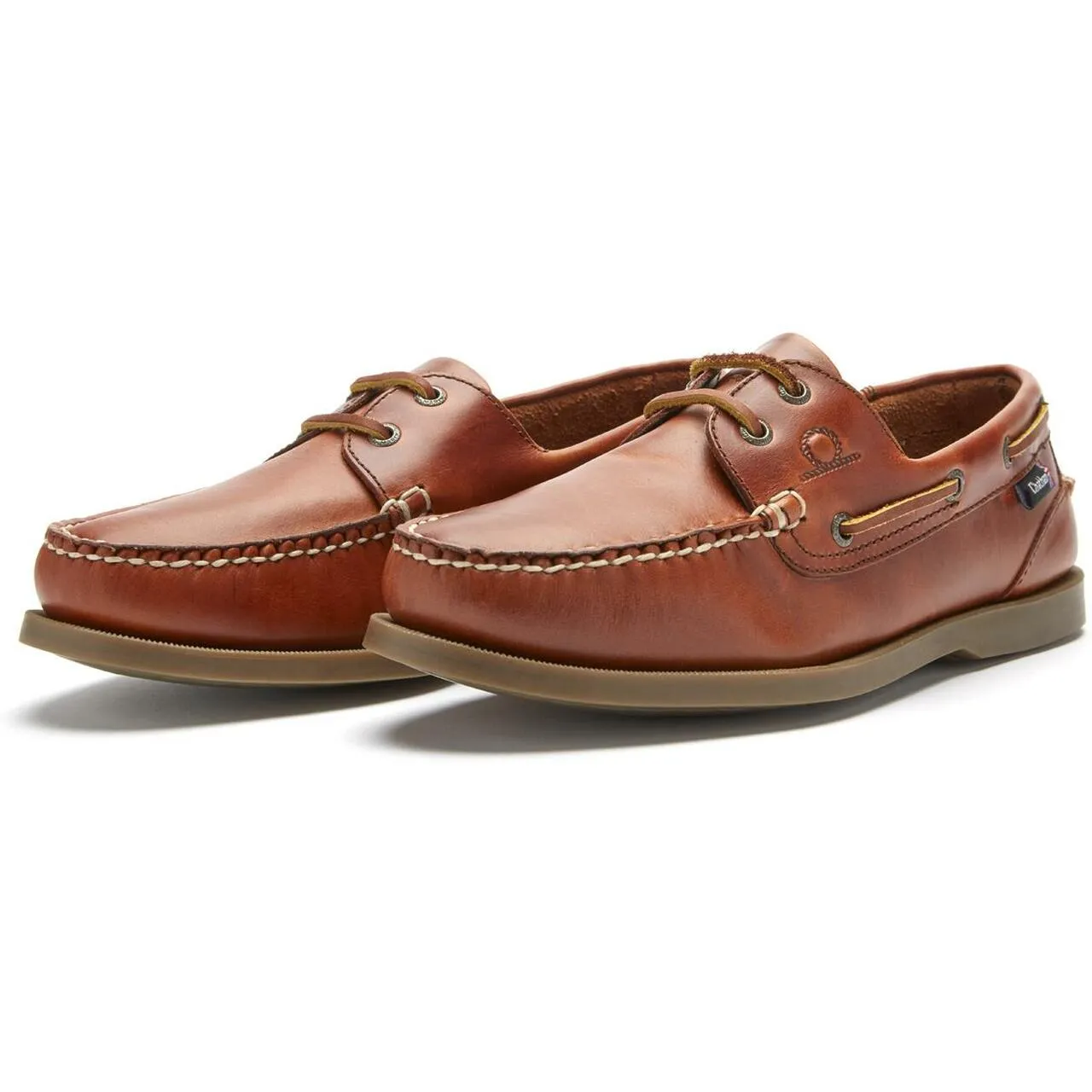 CHATHAM Mens Deck II G2 Leather Boat Shoes - Chestnut