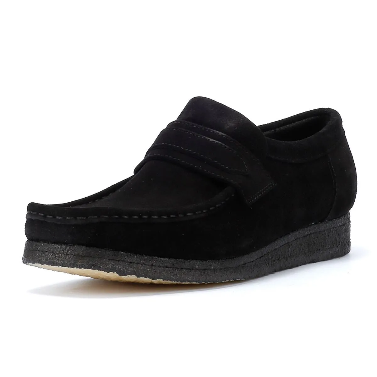 Clarks Originals Wallabee Loafer Men's Black Suede Shoes