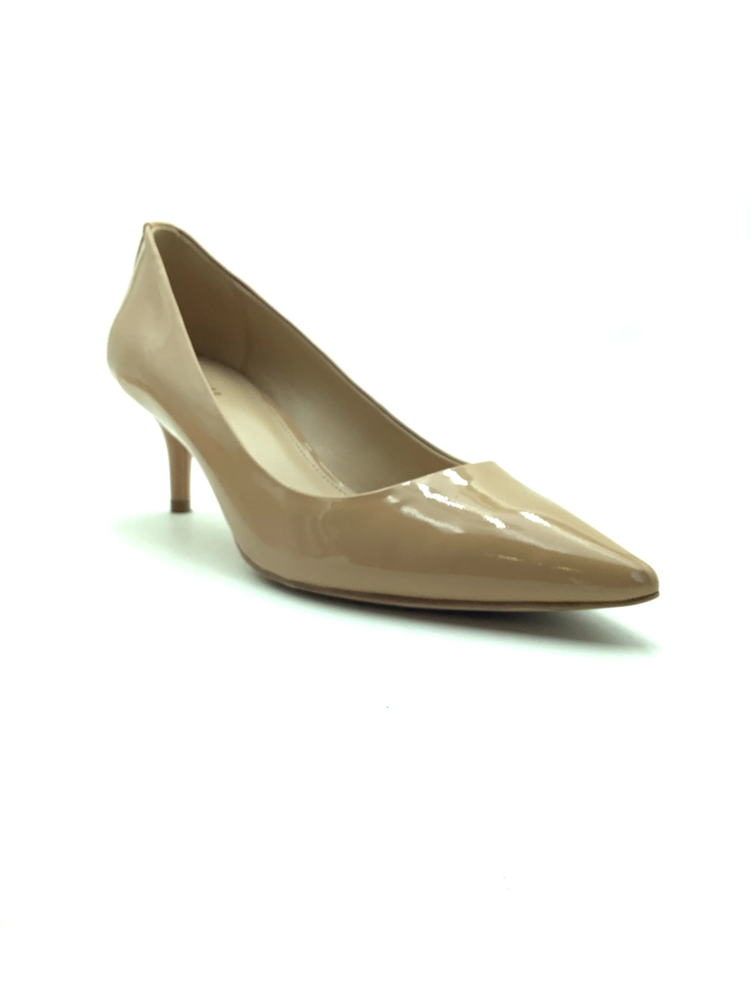 Coach Shoes Tan Patent Leather Pointed Toe Pumps Size: 10