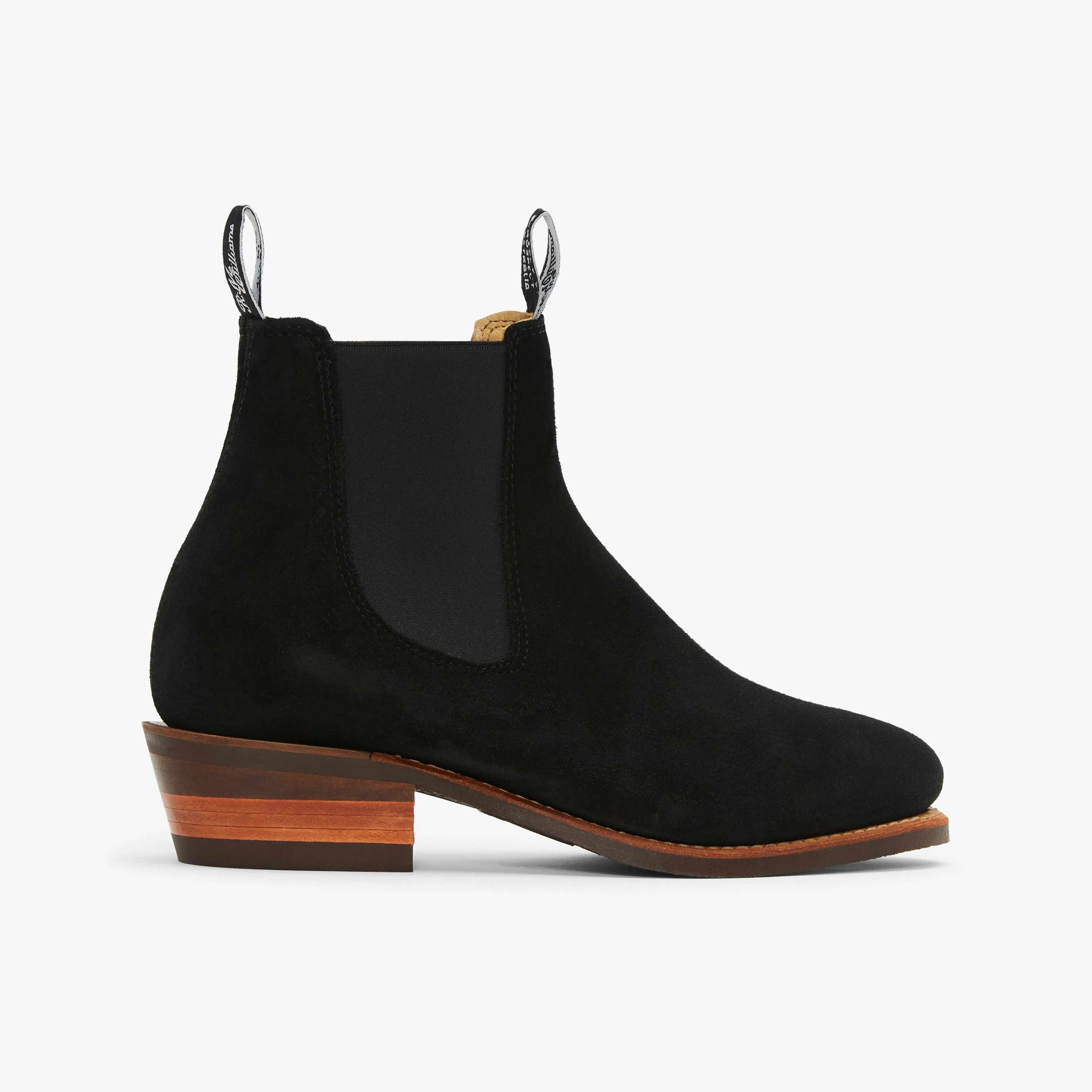 Comfort Lady Yearling - Suede - Raw Edge - Black