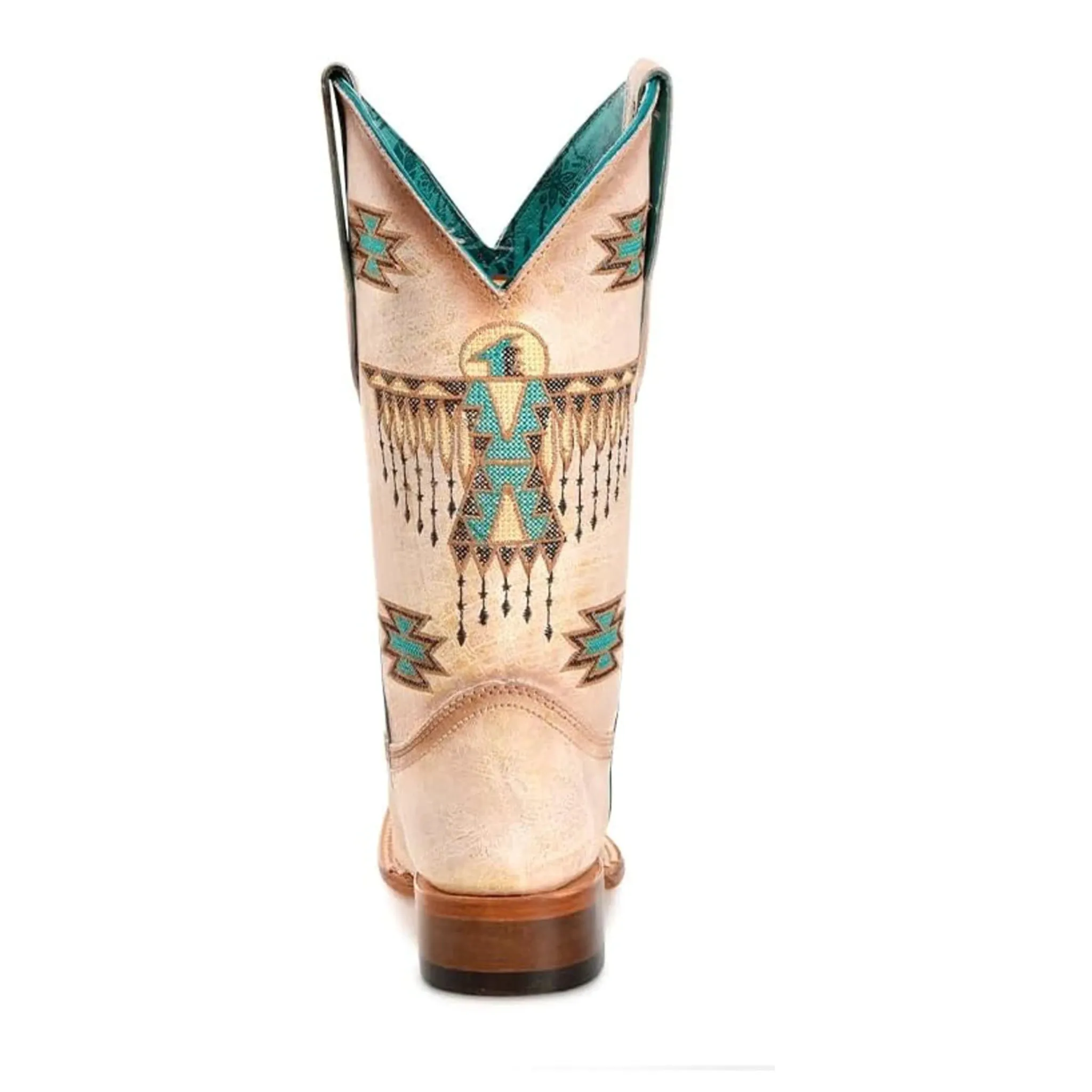 CORRAL WOMEN'S WHITE & TURQUOISE EMBROIDERED WESTERN BOOT - Z5219