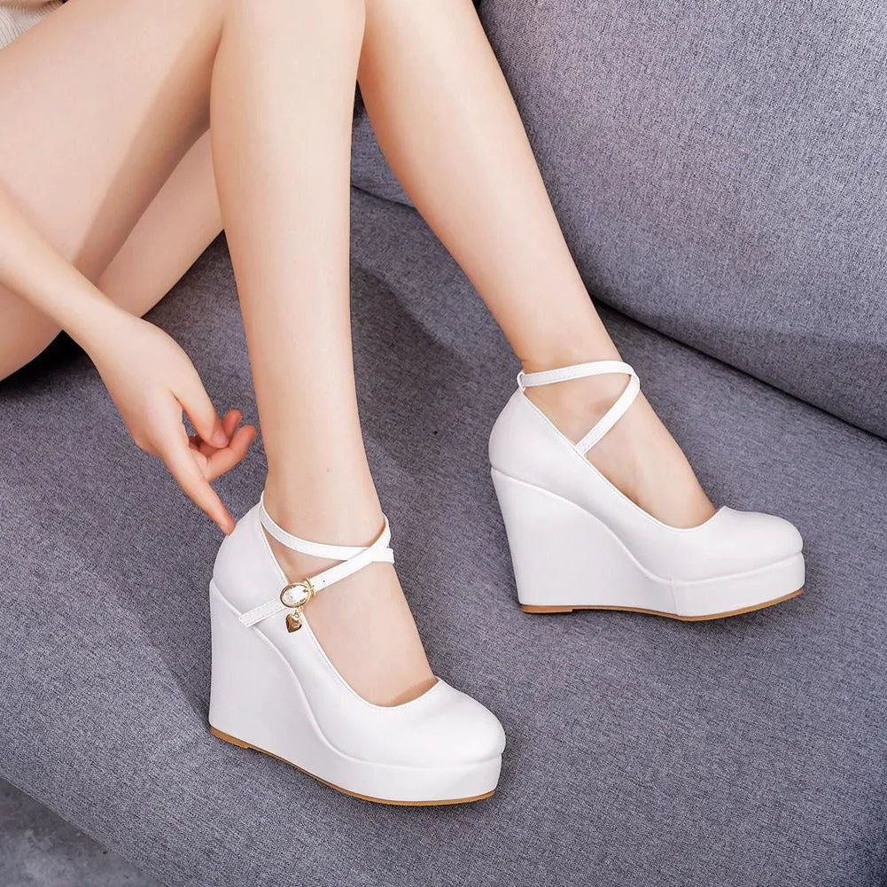 Cross Strap Waterproof Wedge