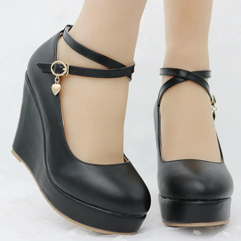 Cross Strap Waterproof Wedge