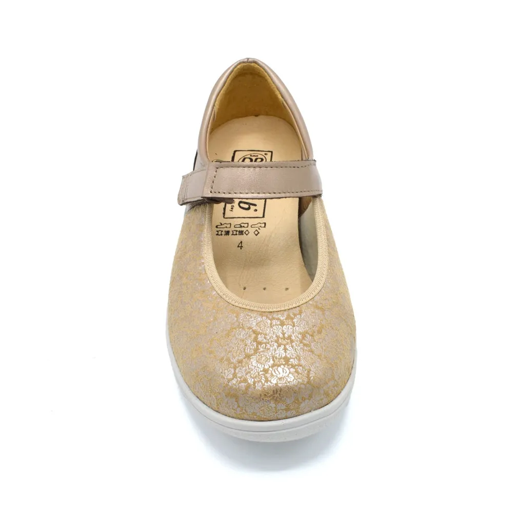 DB Roberta - Ladies Extra Wide Shoe - 2V and 6V Width Fittings - Soft Gold