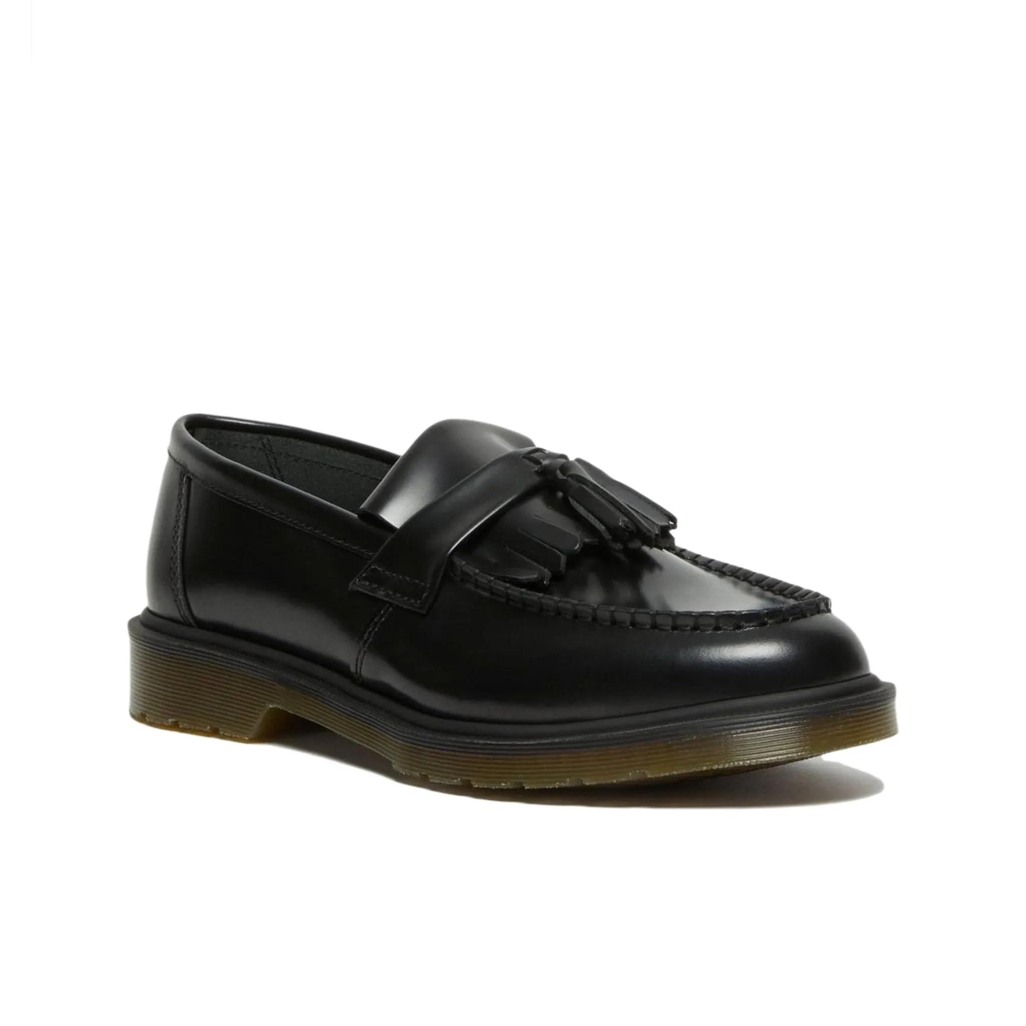 Dr. Martens Adrian Smooth Leather Tassel Loafers (Black Polished Smooth)