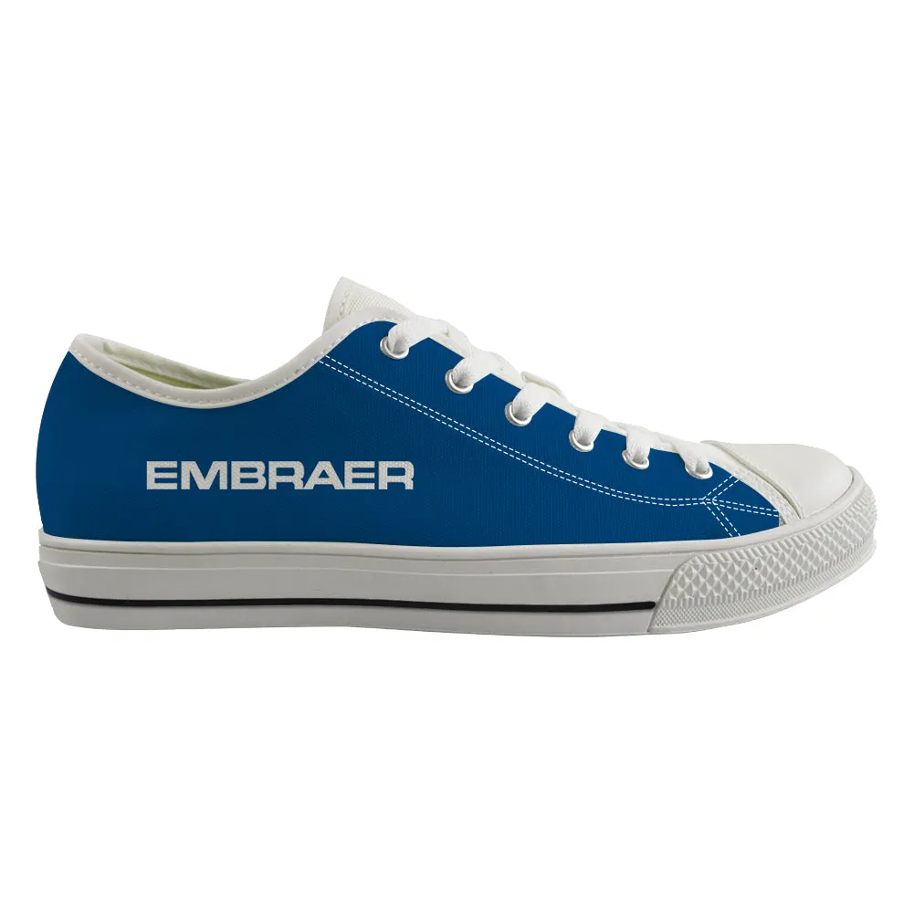 Embraer & Text Designed Canvas Shoes (Men)