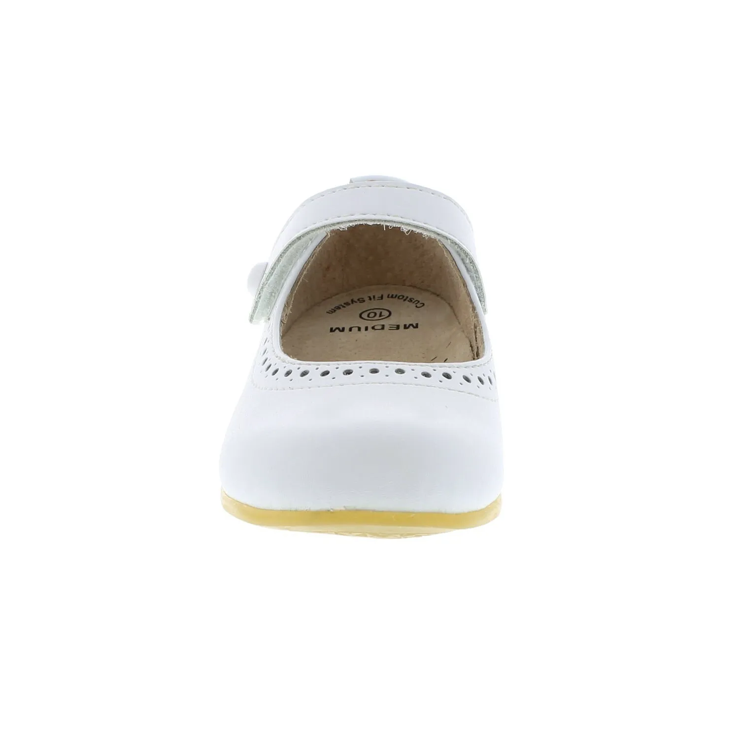 Emma Kid's Mary Jane Shoe - White Leather