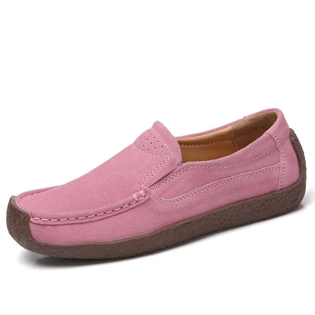 EOFK Spring Autumn Women Moccasins Women's Flats