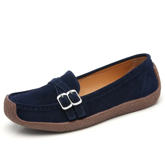 EOFK Spring Autumn Women Moccasins Women's Flats