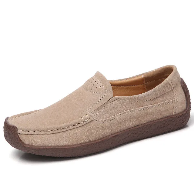 EOFK Spring Autumn Women Moccasins Women's Flats