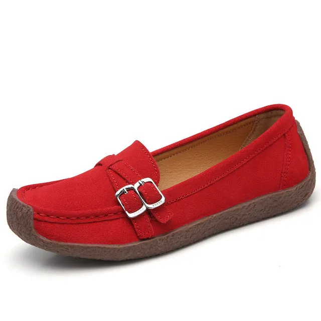 EOFK Spring Autumn Women Moccasins Women's Flats