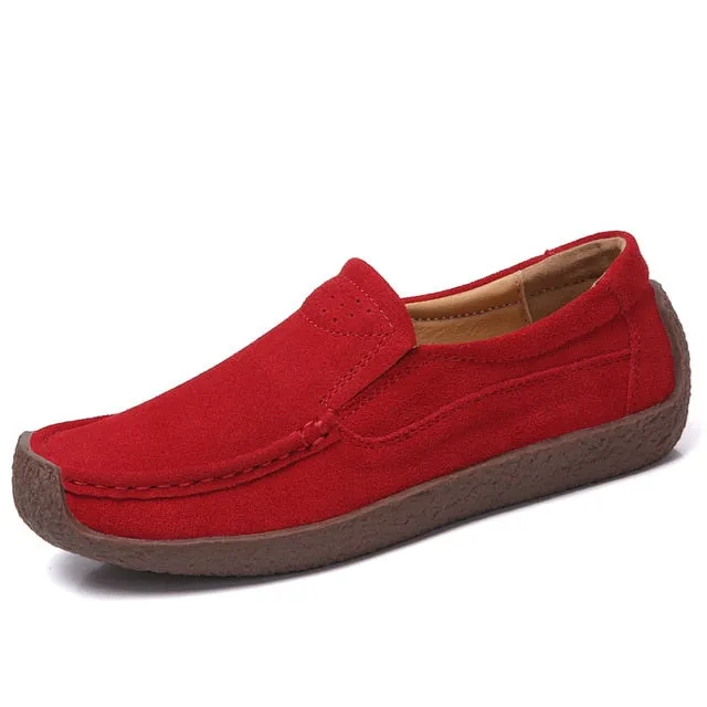 EOFK Spring Autumn Women Moccasins Women's Flats