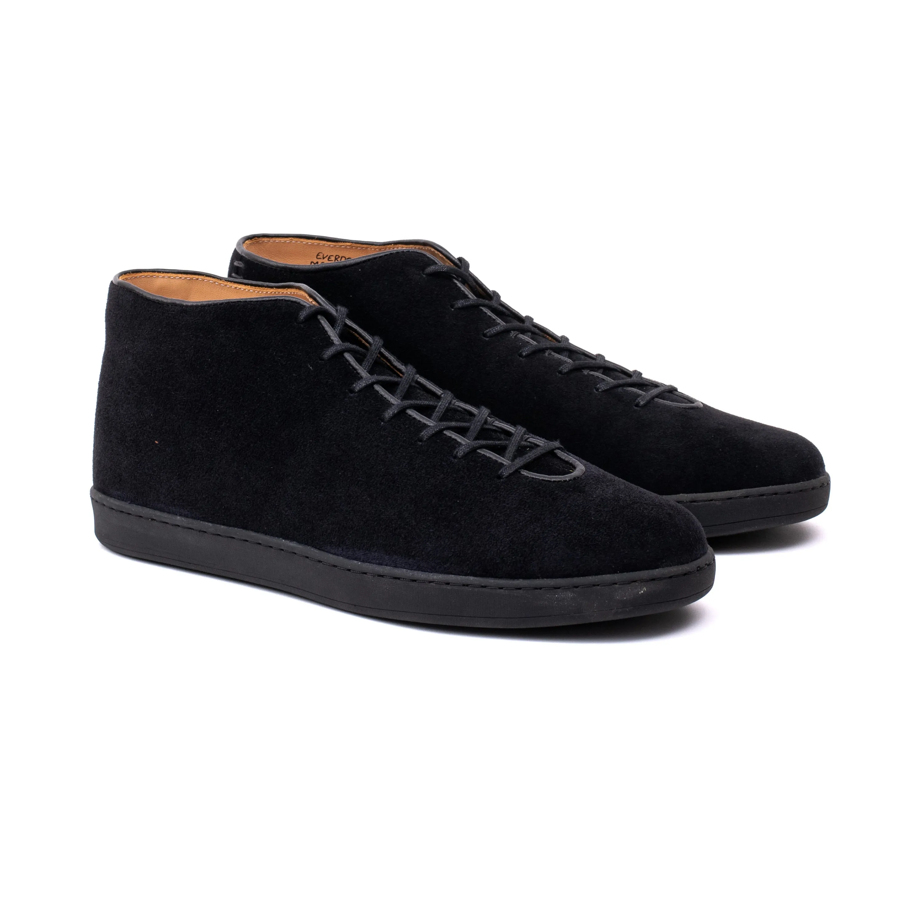 Everdon Wholecut Mid - Black Scottish Deer Suede