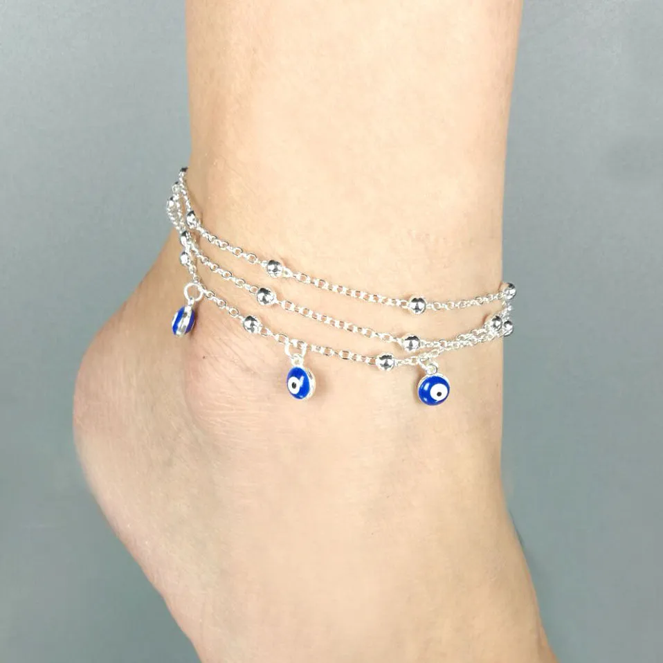 Eye Pendant Footwear Fashion Jewelry Bead Chain Anklet