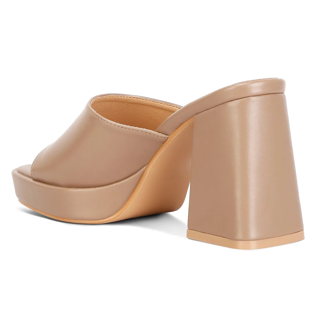 Flared Block Heel Sandals