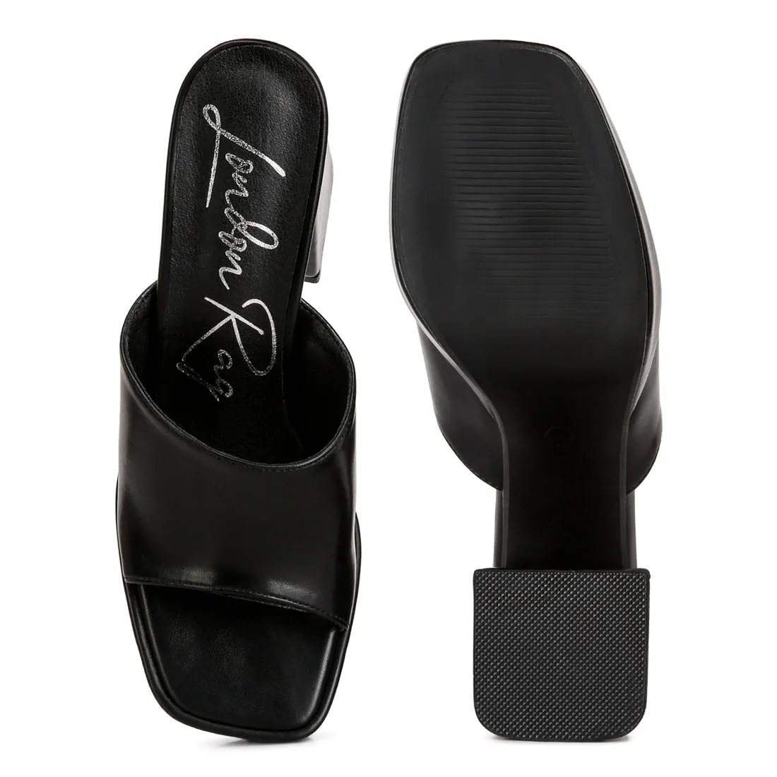Flared Block Heel Sandals