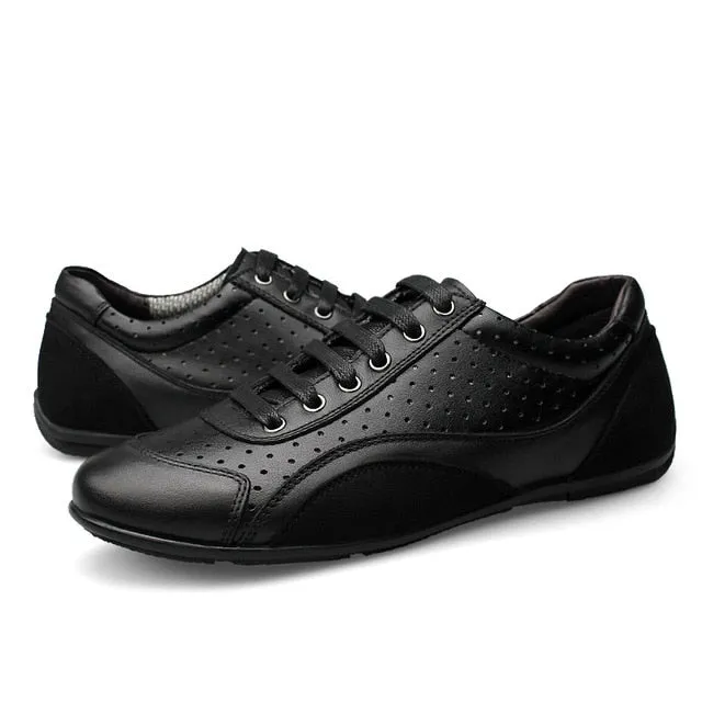 Genuine Leather High Quality Trendy Lace Up Shoes