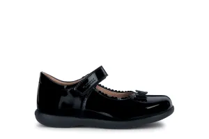 Geox Naimara Bow Girls Black Patent School Shoe