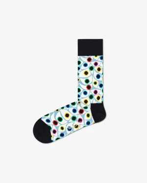 Happy Socks Organic Eyes Crew Socks